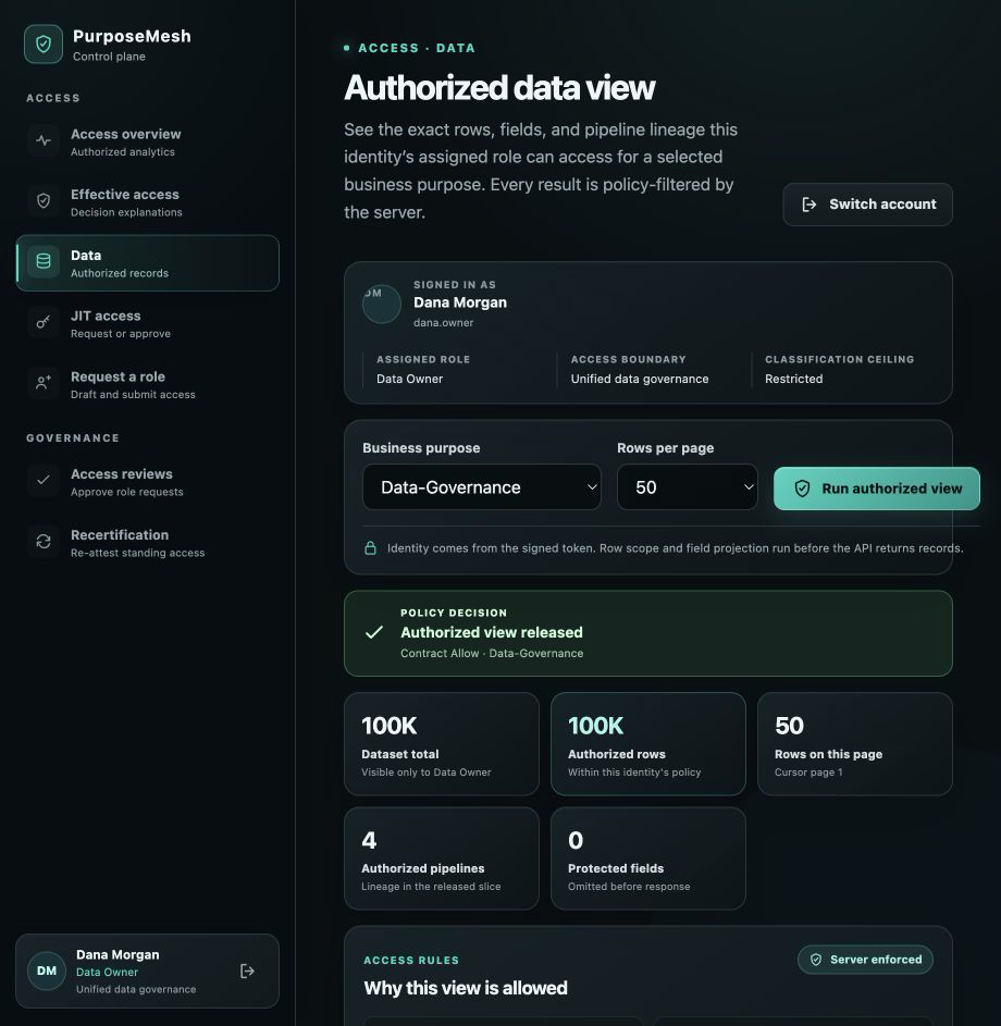 Complete synthetic-data scope released to the explicitly authorized Data Owner